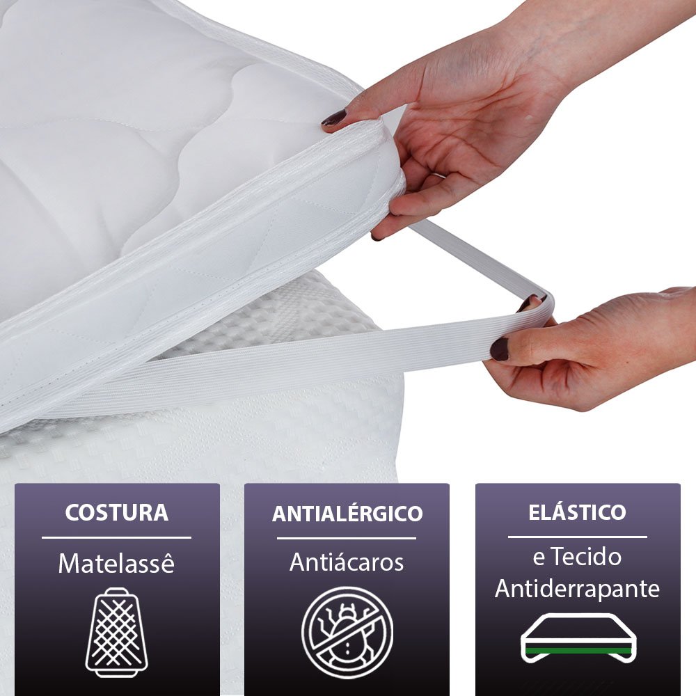 Pillow Top Casal Espuma Alta Durabilidade Conforto Firme D33 188x138x5cm - BF Colchões - 4
