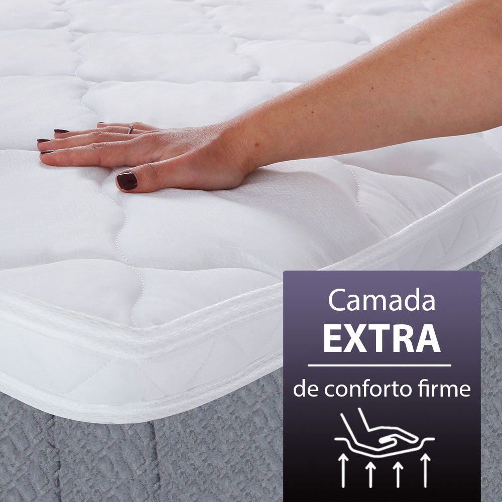 Pillow Top Casal Espuma Alta Durabilidade Conforto Firme D33 188x138x5cm - BF Colchões - 6