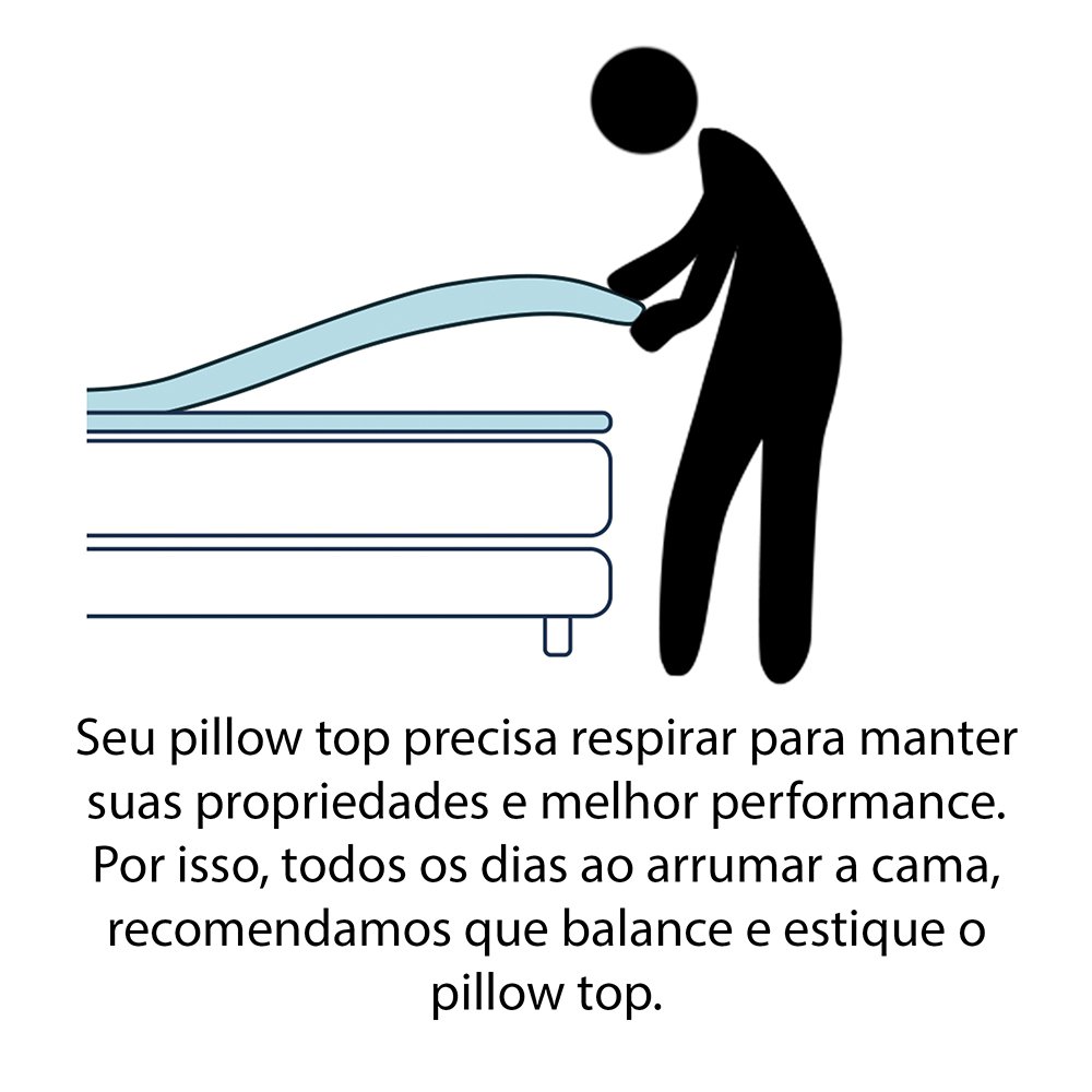Pillow Top Casal Espuma Alta Durabilidade Conforto Firme D33 188x138x5cm - BF Colchões - 8