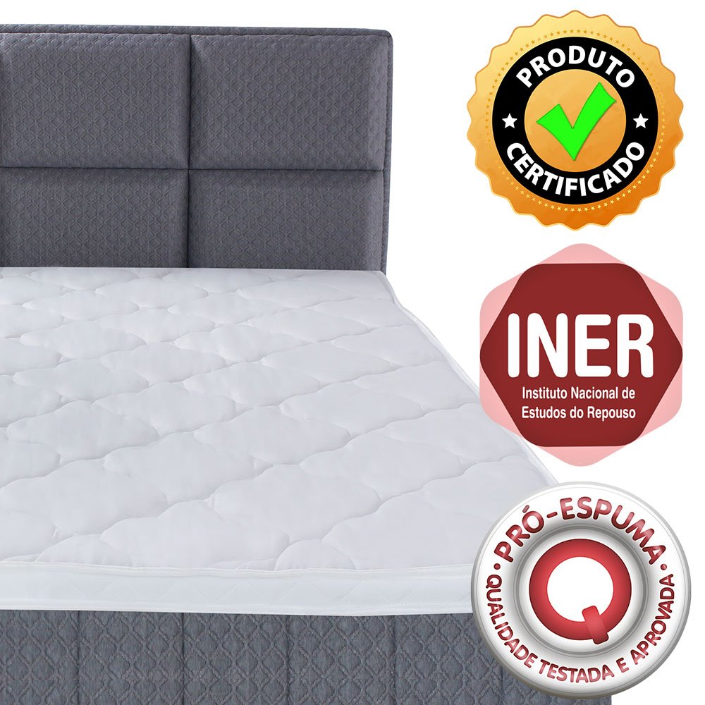Pillow Top Casal Espuma Alta Durabilidade Conforto Firme D33 188x138x5cm - BF Colchões - 5