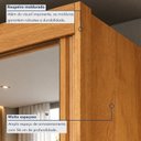 Ver imagem 5 de Guarda Roupa Casal 2 Portas de Correr Flex 3 Gavetas e Espelhos 151,5cm Mali 100% MDF