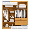 Ver mais imagens de Guarda Roupa Casal 2 Portas de Correr Flex 3 Gavetas e Espelhos 151,5cm Mali 100% MDF