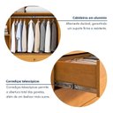 Ver imagem 6 de Guarda Roupa Casal 2 Portas de Correr Flex 3 Gavetas e Espelhos 151,5cm Mali 100% MDF