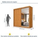 Ver imagem 4 de Guarda Roupa Casal 2 Portas de Correr Flex 3 Gavetas e Espelhos 151,5cm Mali 100% MDF
