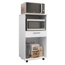 Ver imagem 3 de Balcão de Cozinha Mônaco Duplo Forno 2 Portas 1 Gaveta Branco Kit'S Paraná