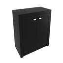 Ver imagem 3 de Balcão para Escritório Baixo 02 Portas Me4103 Preto Tecnomobili
