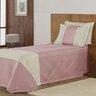 Cobre Leito Solteiro Menina Suiça Tecido Micro Fibra Prático 3 Peças - Rosê - 1