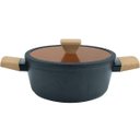 Ver imagem 1 de Caçarola Induçao Antiaderente Norma Rev Ceramico Tampa de Vidro 3l Preta