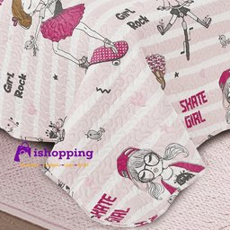 Kit Colcha Solteiro Infantil Patchwork 2 Pçs Menino e Menina - Meninas Radical - 4