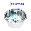 Ver imagem 4 de Mais Resistente! Cuba Inox Aço 304 C/ Brilho Tamanho 30x15cm