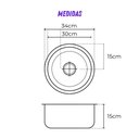 Ver imagem 2 de Mais Resistente! Cuba Inox Aço 304 C/ Brilho Tamanho 30x15cm