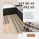 Ver imagem 4 de Tapete Cozinha Jogo 2 Peças Passadeira 1,30m X 0,45m Capacho 0,65m X 0,45m Antiderrapante Rústico