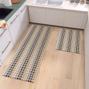 Ver imagem 2 de Tapete Cozinha Jogo 2 Peças Passadeira 1,30m X 0,45m Capacho 0,65m X 0,45m Antiderrapante Rústico