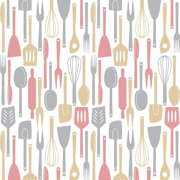 Papel de Parede Adesivo - Utensílios - 006ppc - 2
