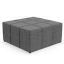Ver imagem 2 de Puff Decorativo para Sala de Estar Quadrado Milano 90x90cm W01 Linho Cinza Escuro - Lyam Decor