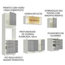 Ver imagem 5 de Armário de Cozinha Completa 240cm Branco/Cinza Lux Madesa 02