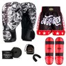 Kit Boxe Muay Thai Fheras Top Caveira Branca (03003544) - 7