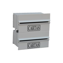 Caixa Correio Condomínio Detrás Para Muro Cinza 2 Módulos - 1 Caixa Correio Condomínio Detrás Para Muro Cinza 2 Módulos - 1