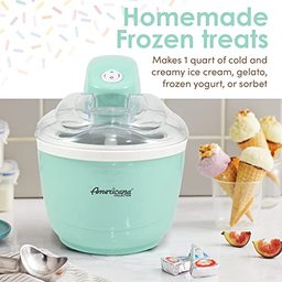 Elite Gourmet Máquina de Sorvete Elétrica 1qt com Tigela Freezável (menta) - 3