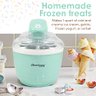 Elite Gourmet Máquina de Sorvete Elétrica 1qt com Tigela Freezável (menta) - 3