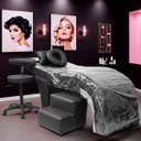 Ver imagem 2 de Maca Estética Charme para Cílios + Mocho + Escada + Capa Plástica Corino Preto