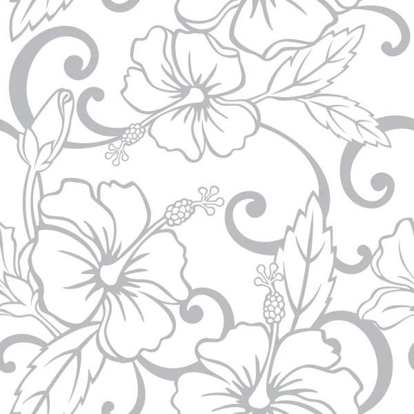 Papel de Parede Adesivo - Hibiscos - 079ppf - 2