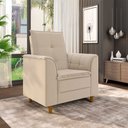 Ver imagem 1 de Poltrona para Sala Confortável Decorativa Laura Suede:bege