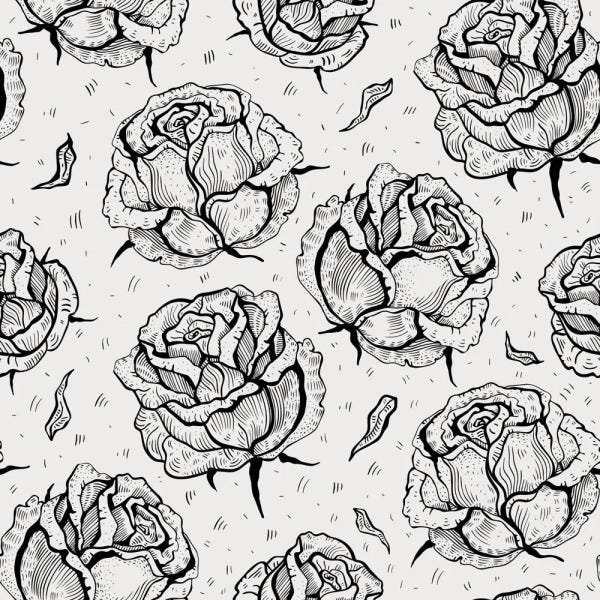 Papel de Parede Adesivo - Rosas - 130ppf - 2