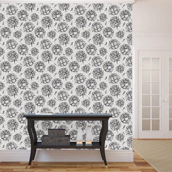 Papel de Parede Adesivo - Rosas - 130ppf - 1