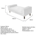 Ver imagem 5 de Recamier Baú Félix Solteiro 160 Cm Corano - Adj Decor - Branco