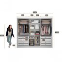 Ver imagem 5 de Guarda Roupa Casal 6 Portas 8 Gavetas - Himalaia-branco - Móveis Novo Horizonte