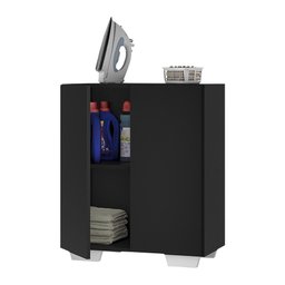 Armário Lavanderia com 2 Portas Multimóveis MP5023 Preto/Branco - 2