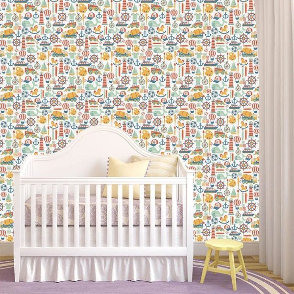 Papel de Parede Adesivo - Quarto de Bebê - 074ppb - 1