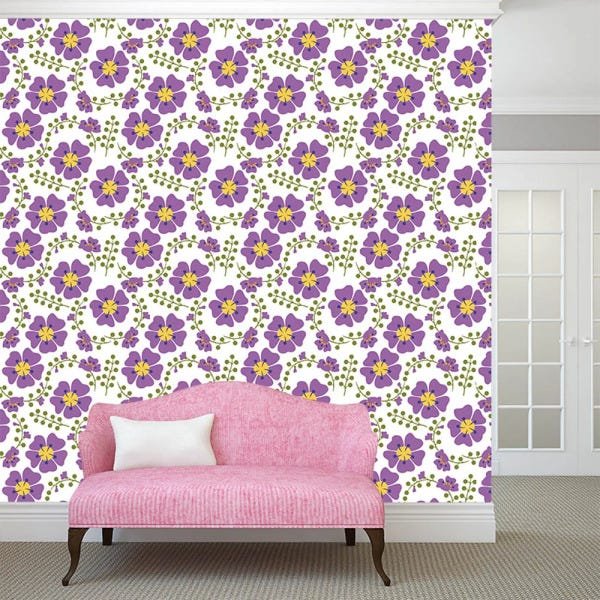 Papel de Parede Adesivo - Flores - 155ppf - 1
