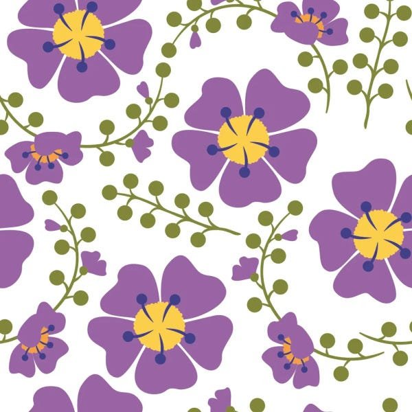 Papel de Parede Adesivo - Flores - 155ppf - 2