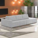Ver imagem 2 de Sofá Ilha Modular para Sala 342cm com Puff Dublin K01 Veludo Cinza - Lyam Decor