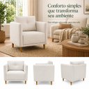 Ver imagem 6 de Poltrona Decorativa Aviv para Sala Escritório Recepção Luxo Linho Premium Easy Clean