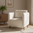 Ver imagem 1 de Poltrona Decorativa Aviv para Sala Escritório Recepção Luxo Linho Premium Easy Clean