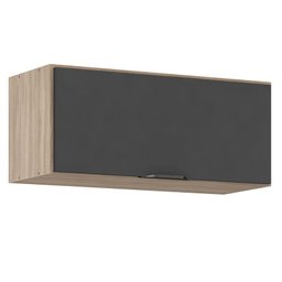 Armário Aéreo para Cozinha Firenze 1 Porta Avena Grafito - Demóbile - 1