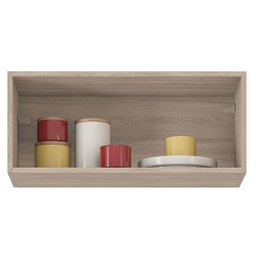 Armário Aéreo para Cozinha Firenze 1 Porta Avena Grafito - Demóbile - 3
