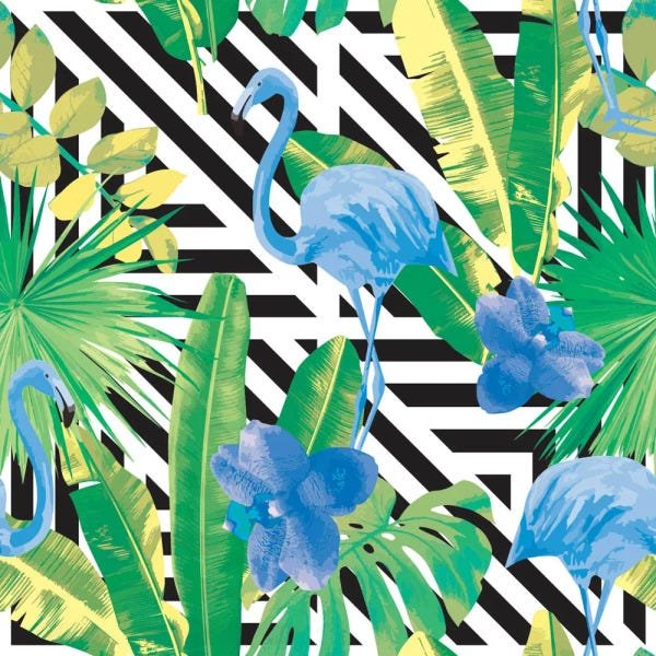 Papel de Parede Adesivo - Flamingos - 163ppv - 2