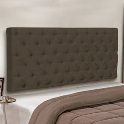 Cabeceira Painel Cristal para Cama Box Casal 1,60 m Suede Chocolate Amassado 1300 - D'Rossi - 3 Cabeceira Painel Cristal para Cama Box Casal 1,60 m Suede Chocolate Amassado 1300 - D'Rossi - 3