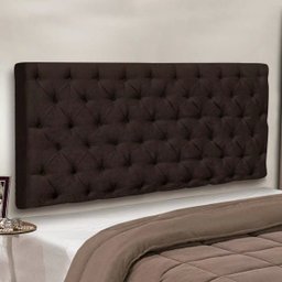 Cabeceira Painel Cristal para Cama Box Casal 1,60 m Suede Chocolate Animale 1401 - D'Rossi - 3