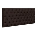 Ver imagem 1 de Cabeceira Painel Cristal para Cama Box Casal 1,60 m Suede Chocolate Animale 1401 - D'Rossi