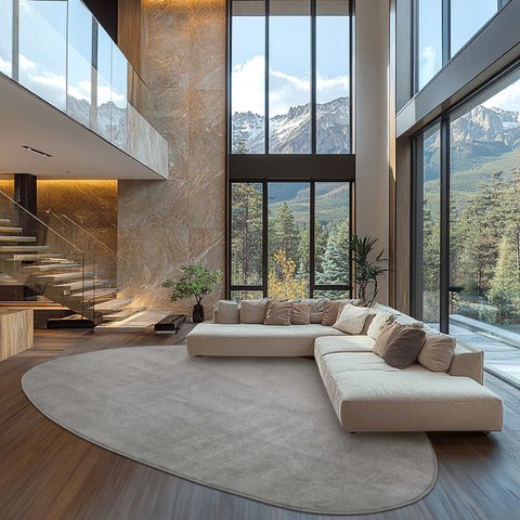 Tapete Comfy Cinza - Oval