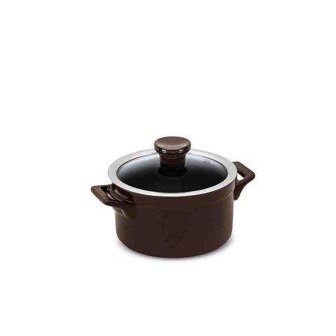 Caçarola Clear 16 Cm 1,5 L Indução Chocolate Ceraflame