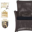 Ver imagem 4 de 4 Poltronas e 1 Mesa Igapó em Alumínio Pintura Marrom Corda Náutica Estofado 12