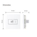 Ver imagem 6 de Tomada para Moveis Rj45 Cat5 70x70 Branca Sleek Margirius Cor:branca