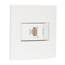 Ver imagem 1 de Tomada para Moveis Rj45 Cat5 70x70 Branca Sleek Margirius Cor:branca