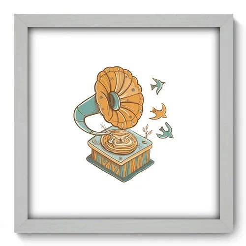 Quadro Decorativo - Gramofone - 055qdgb - 1
